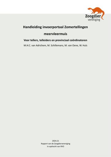 Handleiding invoerportaal NEM zomertellingen meervleermuis 2024