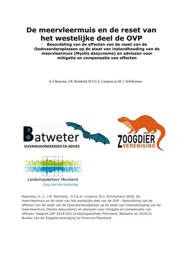 Meervleermuis en de reset van het westelijke deel van de OVP