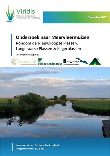 Onderzoek naar Meervleermuizen Rondom de Nieuwkoopse Plassen, Langeraarse Plassen & Kagerplassen