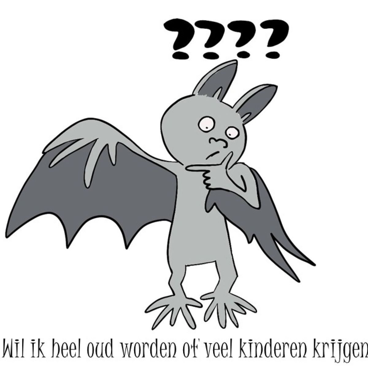 Meervleermuis met duivels dilemma